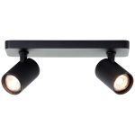 Brilliant Marty Lampa sufitowa Aluminium Piaszczysty Czarny 10W 700lm - 830 Ciepła Biel | W Tym 2x GU10