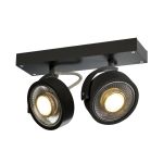 SLV Kalu Spot Aluminium Czarny | Nadaje Się Do 2x GU10 (AR111) 