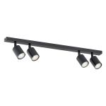 Emibig Lampa sufitowa Flash Stal Czarny | Nadaje Się Do 4x GU10 - Max 8W