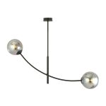 Emibig Lampa sufitowa Hunter Stal Czarny | Nadaje Się Do 2x E14 - Max 10W