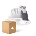 Opakowanie 4x Ledvance LED Spot Adjust Aluminium Valkoinen 8W 720lm 36D - 940 Zimna Biel | Aukko 68mm - IP20 - Najlepsze renderowanie kolorów - Ściemnianie