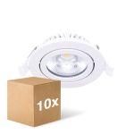 Opakowanie 10x Noxion LED Uchylny Slim Spot Valkoinen Okrągła 5W 550lm 60D - 940 Zimna Biel | 85mm - IP54 - Ściemnianie - Najlepsze Renderowanie Kolorów