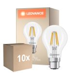 Opakowanie 10x Ledvance Classic LED B22 Gruszka Włókno Przezroczysty 3.4W 470lm - 827 Bardzo Ciepła Biel | Zamienne 40W
