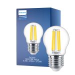 Philips Master Value LED Lustre E27 Piłka Włókno Przezroczysty 3.4W 470lm - 927 Bardzo Ciepła Biel | Najlepsze renderowanie kolorów - Ściemnianie - Zamienne 40W