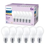 Opakowanie 6x Philips Żarówka LED E27 Gruszka Matowy 7W 806lm - 827 Bardzo Ciepła Biel