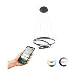 Eglo Lampa Wisząca Lobinero-Z Aluminium Stal Czarny 40W 6100lm - 830-865 Przestrajalny Valkoinen | IP20 - Zigbee Ściemnianie
