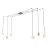 Emibig Lampa Wisząca Fuji Stal Złoty | Nadaje Się Do 2x E14 - Max 10W, 2x GU10 - Max 10W, 2x GX53 - Max 10W
