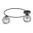 Emibig Lampa sufitowa Sopra Stal Czarny | Nadaje Się Do 2x E14 - Max 10W