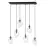 Emibig Lampa Wisząca Astral Stal Czarny | Nadaje Się Do 6x E14 - Max 10W