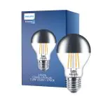 Philips Classic LED Żarówka E27 Gruszka Mirror 7.2W 650lm 650lm - 827 Bardzo Ciepła Biel | Ściemnianie - Zamienne 60W