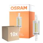 Opakowanie 10x Osram Slim Line LED R7s 78mm 6W 806lm - 827 Bardzo Ciepła Biel | Zamienne 60W