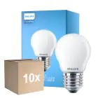 Opakowanie 10x Philips Corepro LED Lustre E27 Piłka Matowy 6.5W 806lm - 840 Zimna Biel | Zamienne 60W