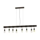 Eglo Lampa Wisząca Townshend 4 Stal Brązowy Czarny | IP20 - Nadaje Się Do 8x E27 